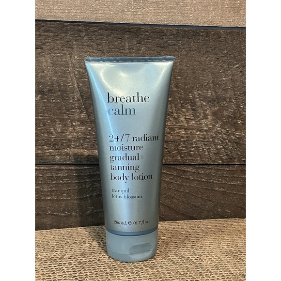 Bath‎ & Body Works BREATHE CALM Body Tanning TRANQUIL LOTUS BLOSSOM6.7oz Rare